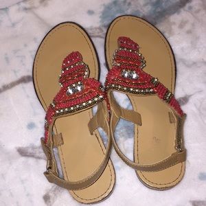 red sandals size 7.5